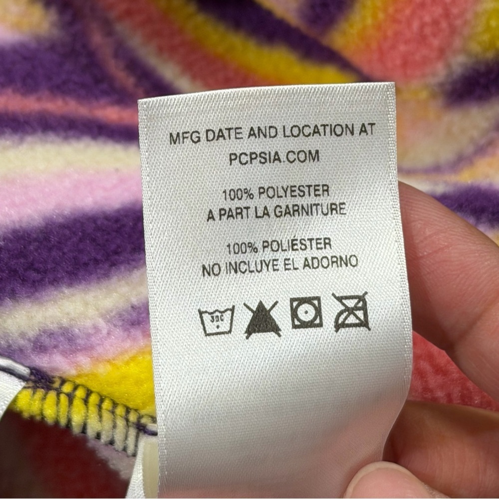 Patagonia Girls’ Large(12) Raven Tapestry Lightweight Synchilla Snap-T Pullover - Picture 5 of 7